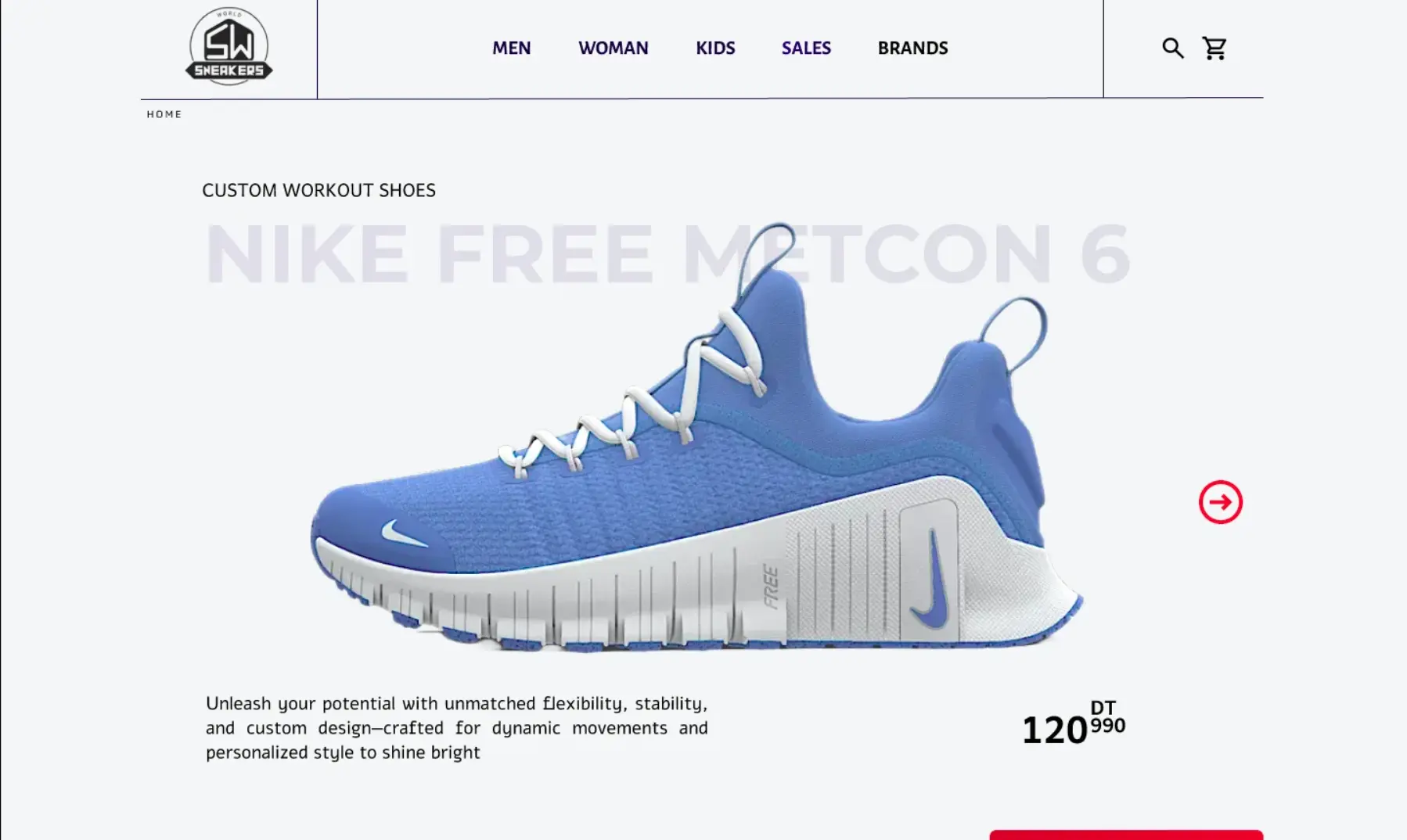 Sneakers World UI Design